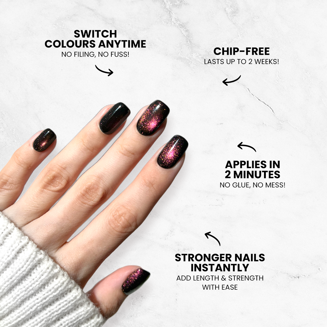 Frosted Cheer - Oval Sustainable Nails