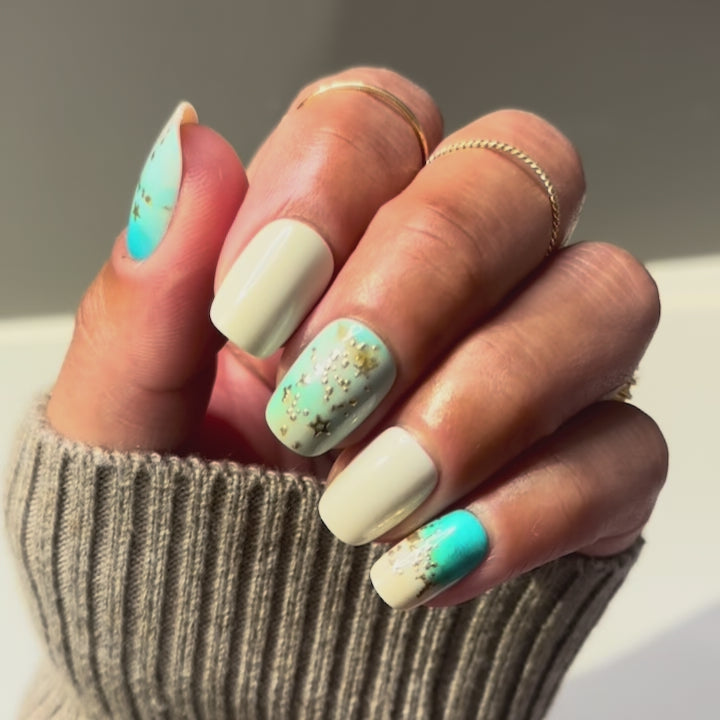 Sand and Sea - Squoval Sustainable Nails